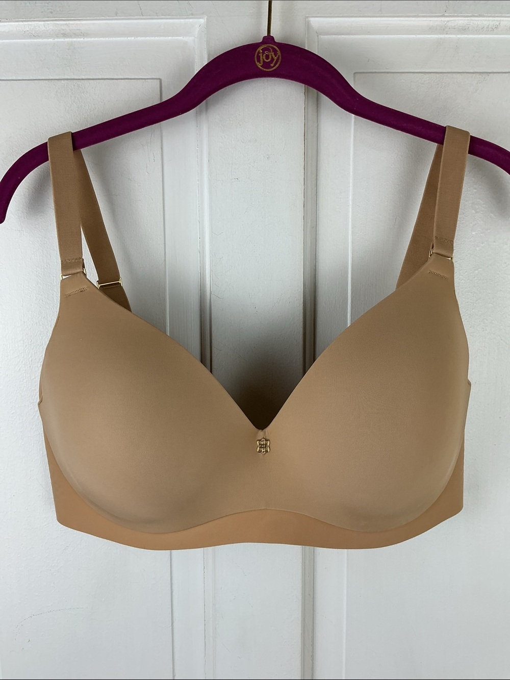 Honeylove Cloud Embrace Wireless T-Shirt Bra Sz 36D Sand